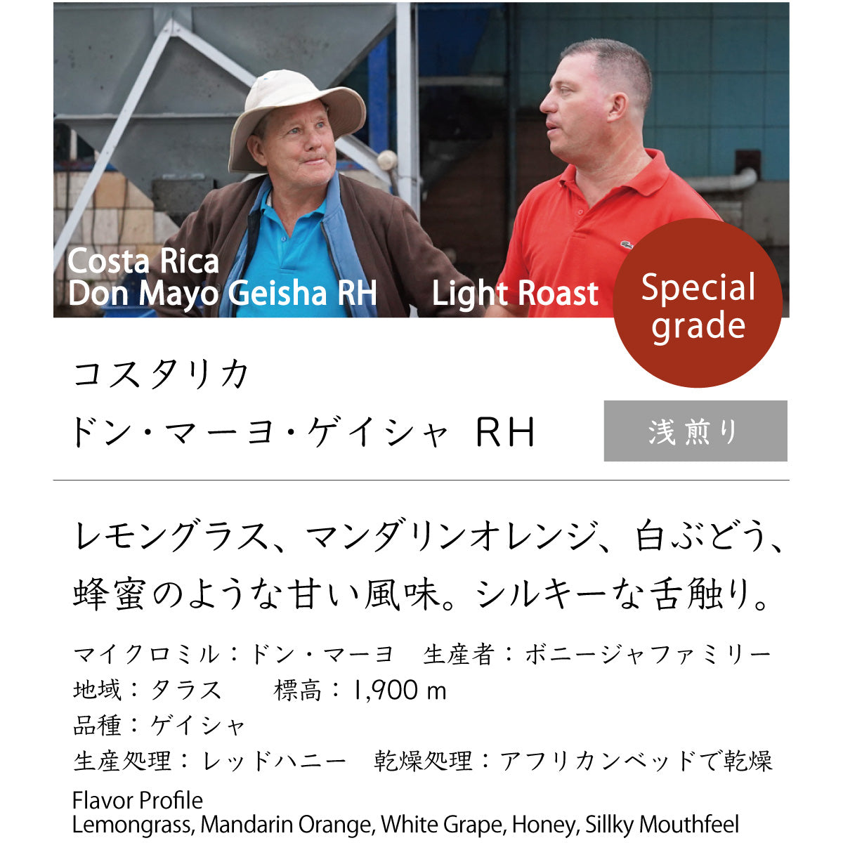 コスタリカ ドン・マーヨ・ゲイシャ RH
